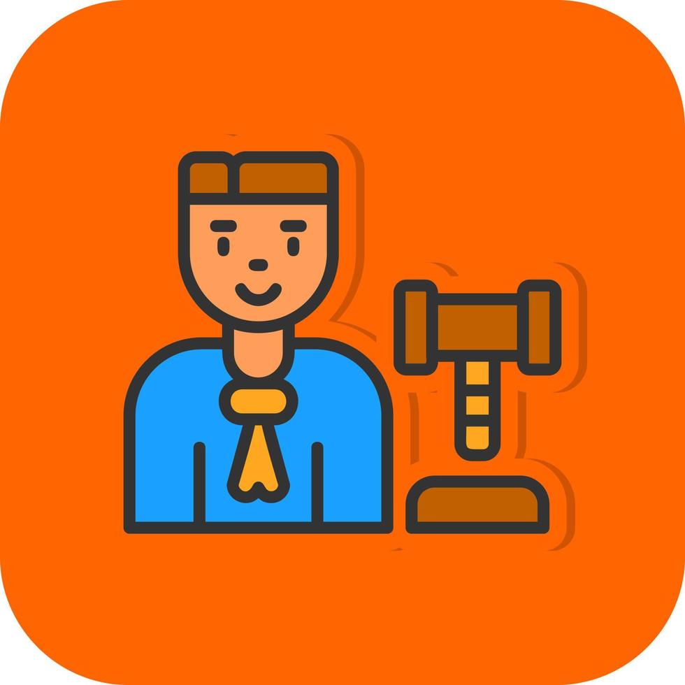 Judge Man Vector Icon Design