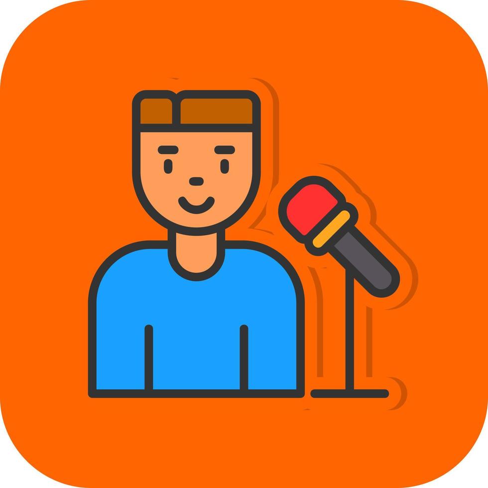 Host Man Vector Icon Design