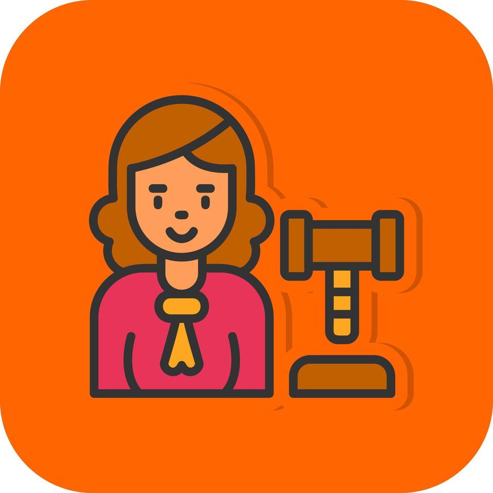 Judge Woman Vector Icon Design