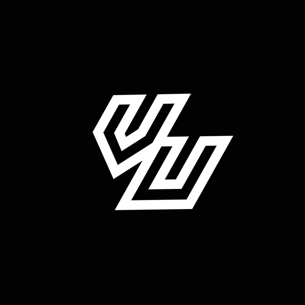 vu logo monograma con arriba a abajo estilo negativo espacio diseño modelo vector