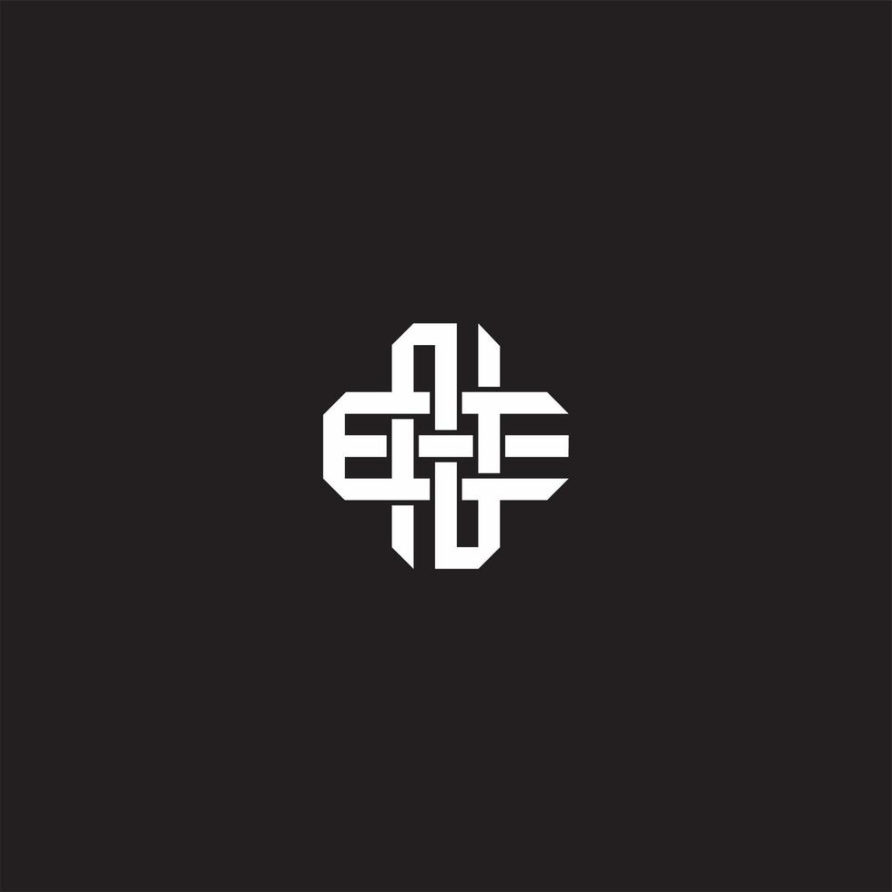 Initial letter overlapping interlock logo monogram line art style vector