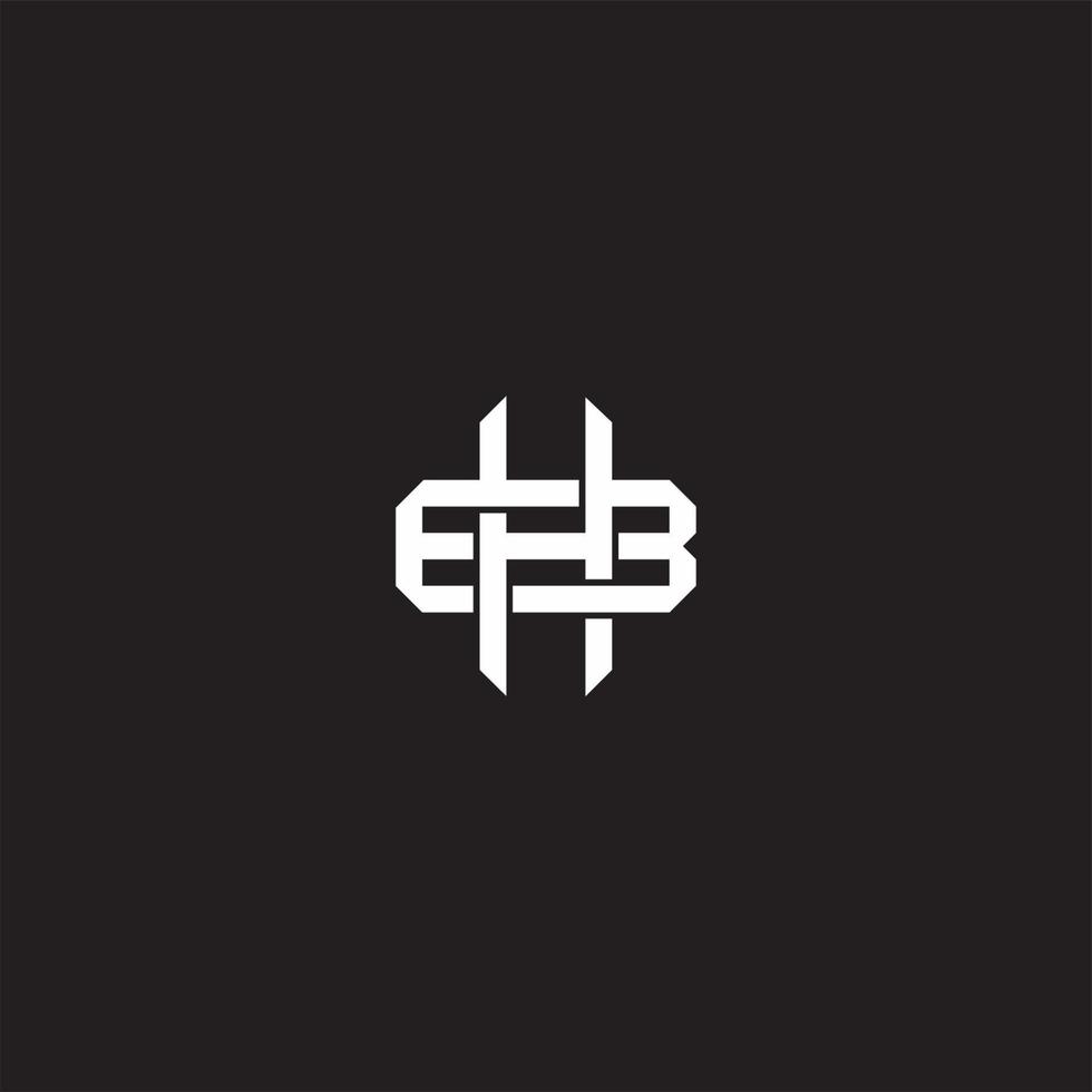 Initial letter overlapping interlock logo monogram line art style vector