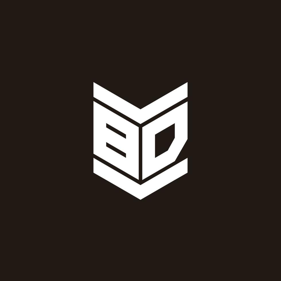 Logo alphabet monogram with emblem style vector