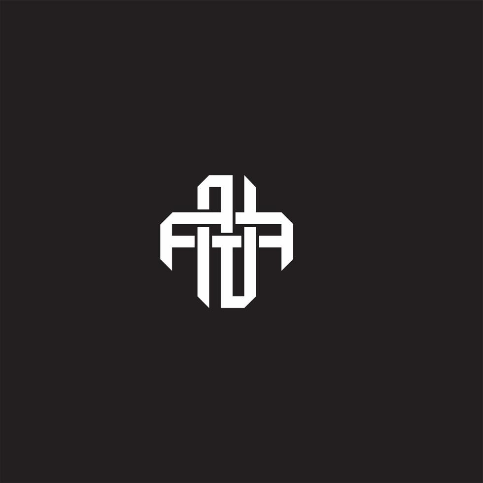 Initial letter overlapping interlock logo monogram line art style vector
