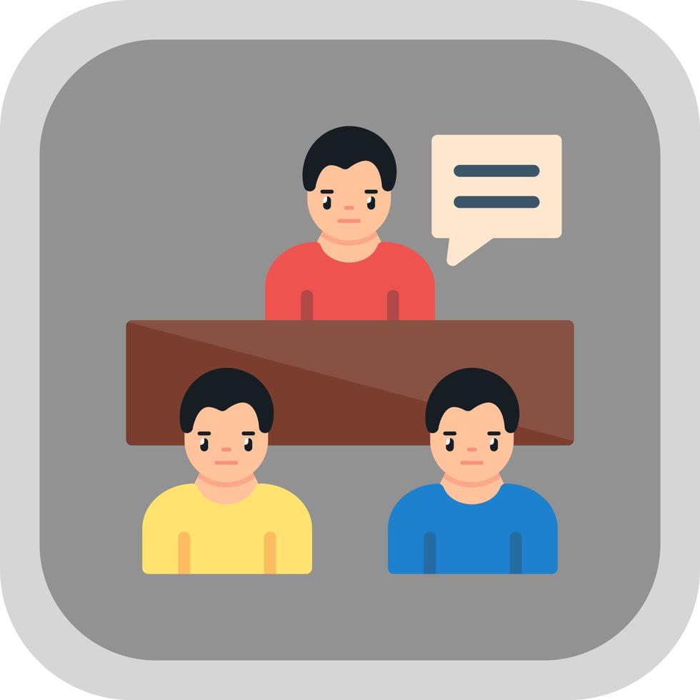 Company Meeting Vector Icon Design