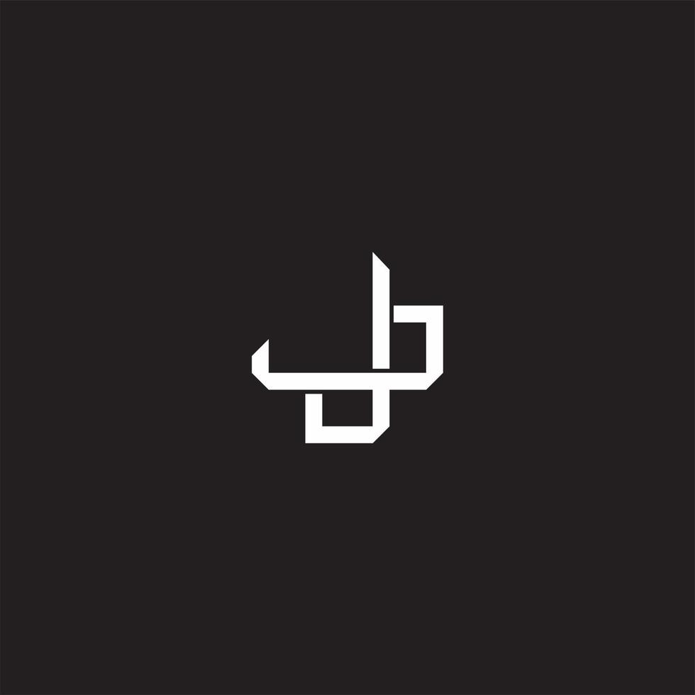 JJ Initial letter overlapping interlock logo monogram line art style vector