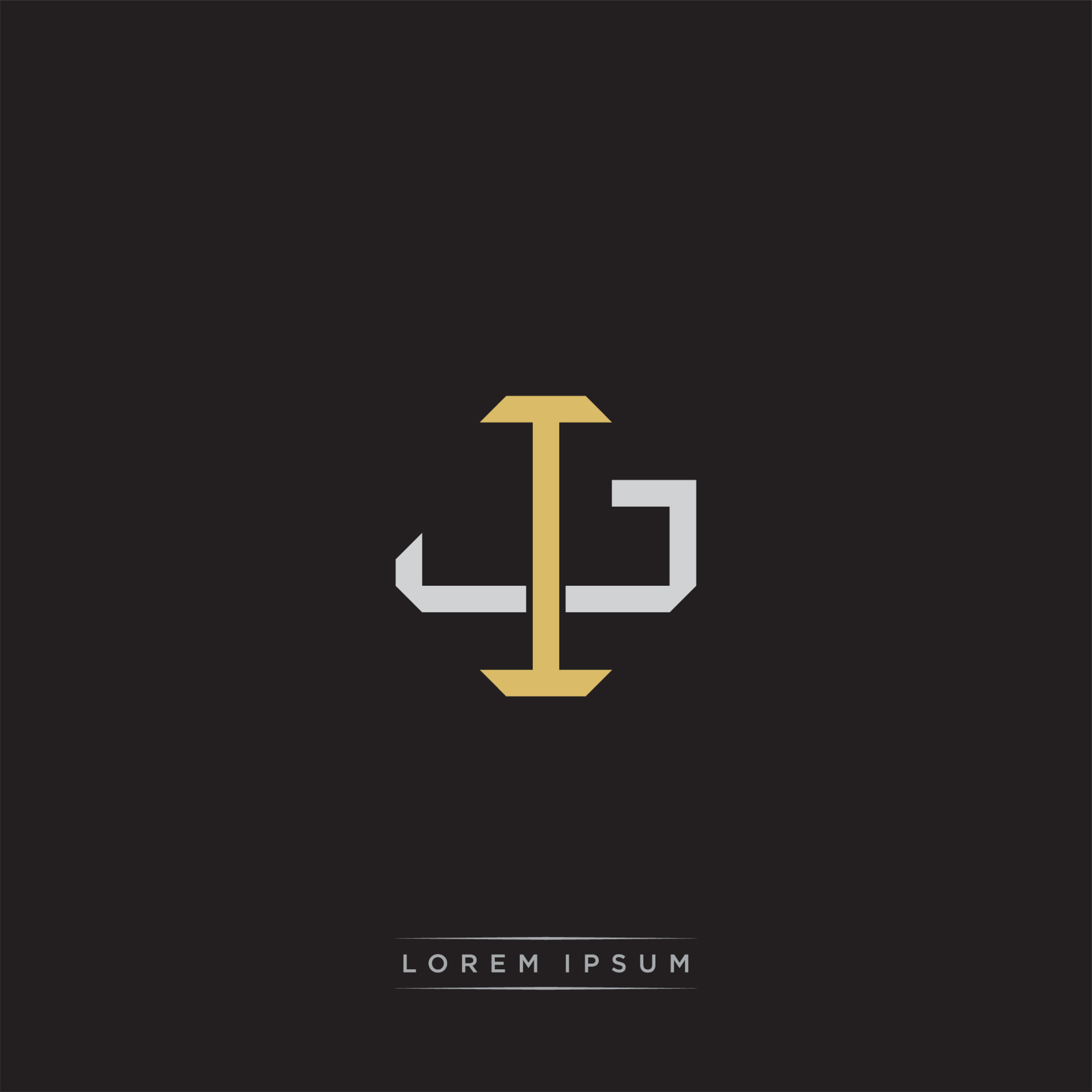 IJ Initial letter overlapping interlock logo monogram line art style ...