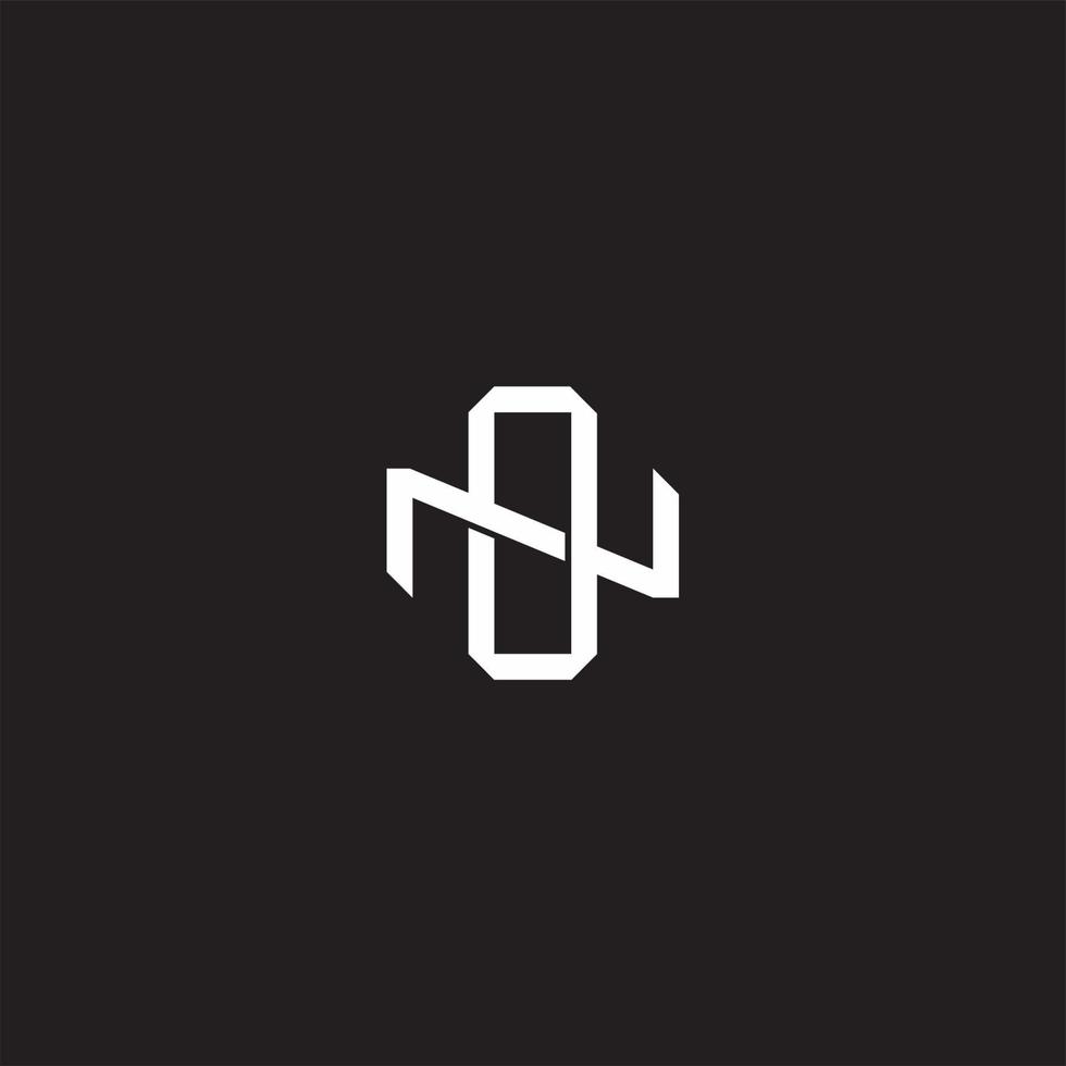 Initial letter overlapping interlock logo monogram line art style vector