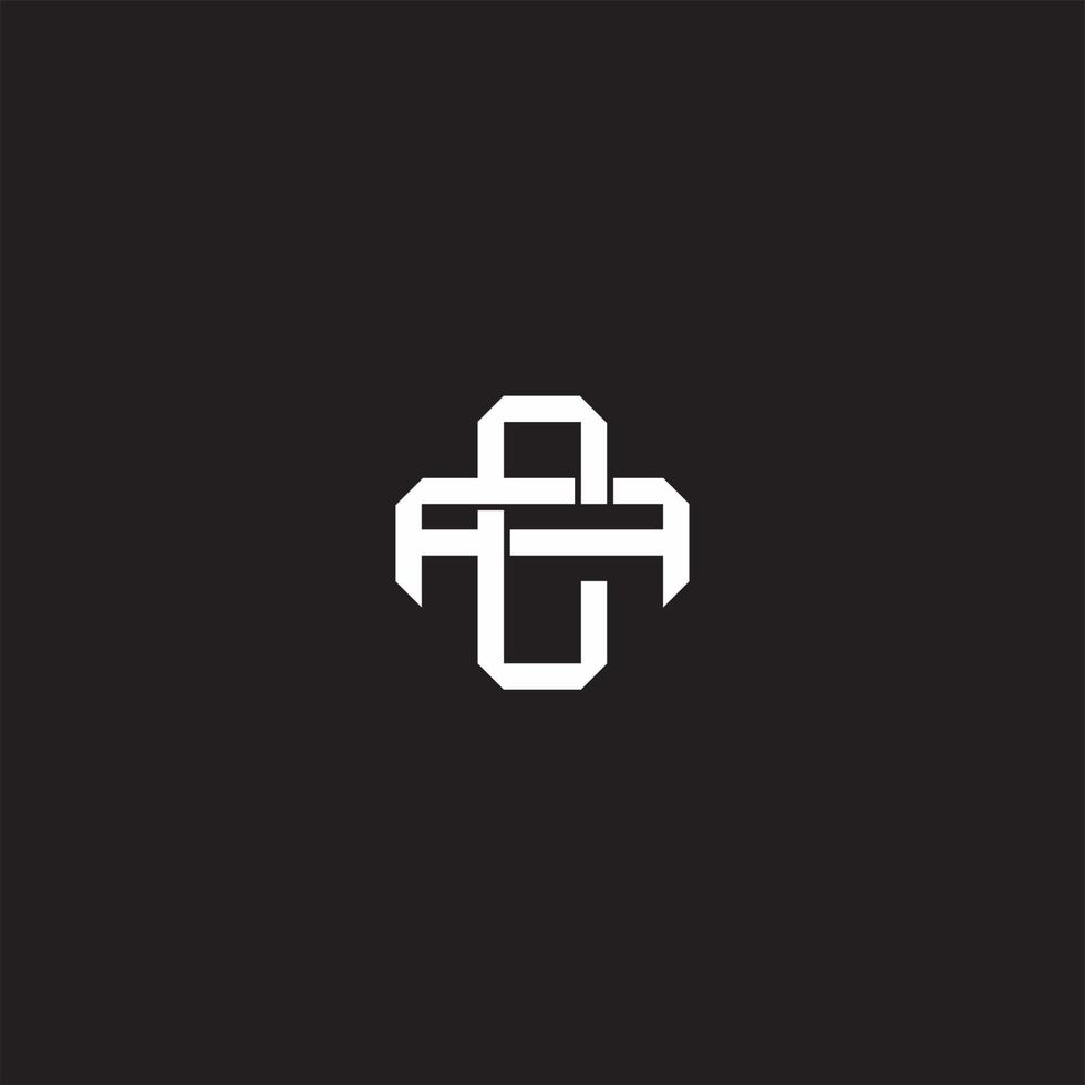 CA Initial letter overlapping interlock logo monogram line art style vector