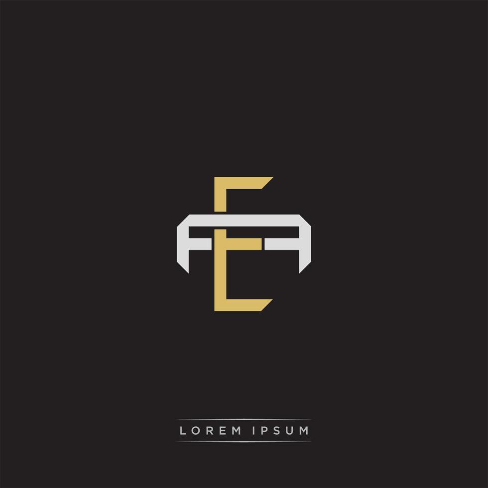 EA Initial letter overlapping interlock logo monogram line art style vector