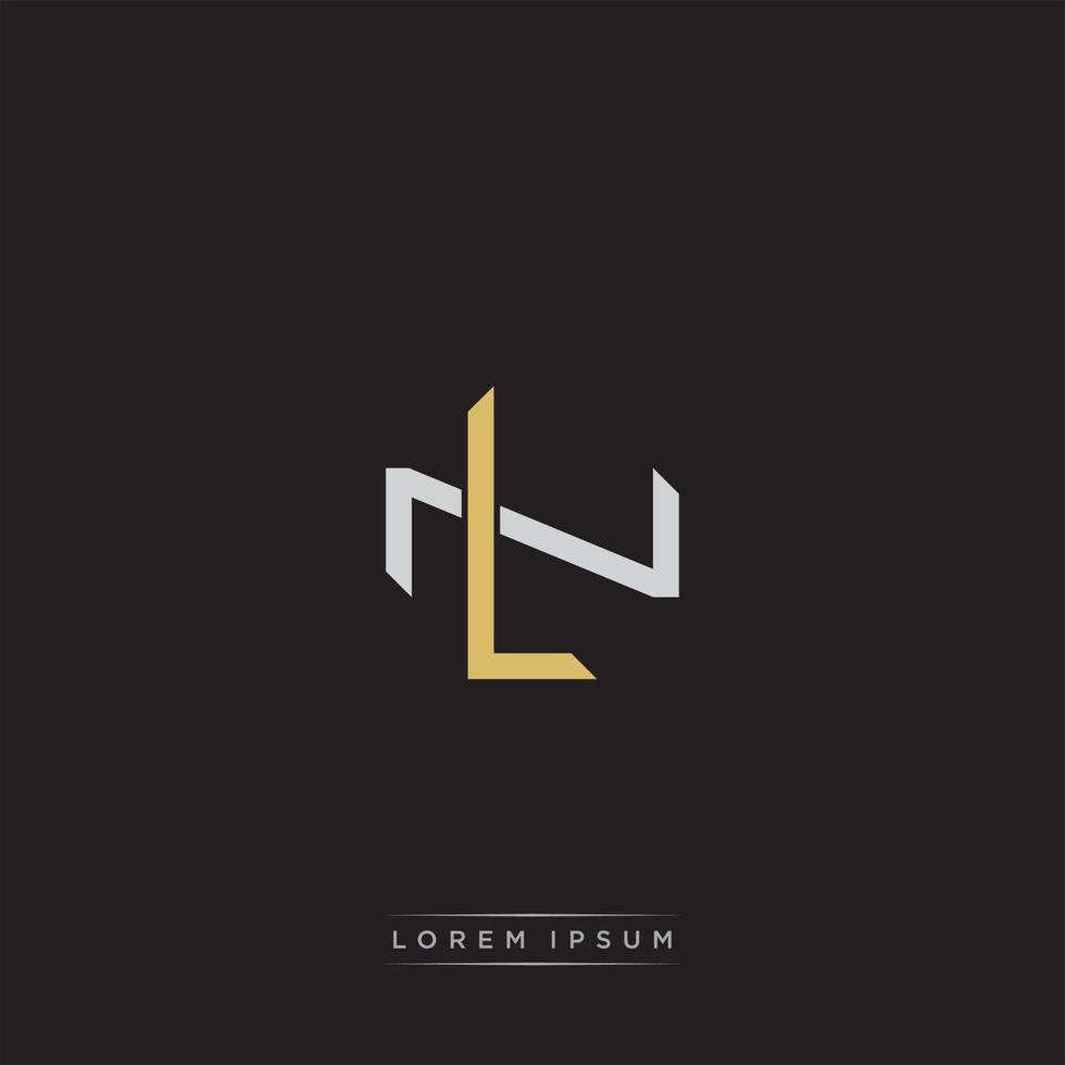 LN Initial letter overlapping interlock logo monogram line art style vector