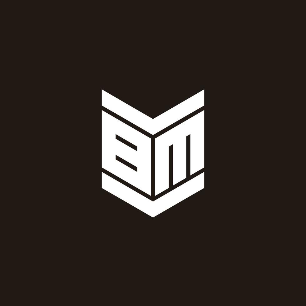 Logo alphabet monogram with emblem style vector
