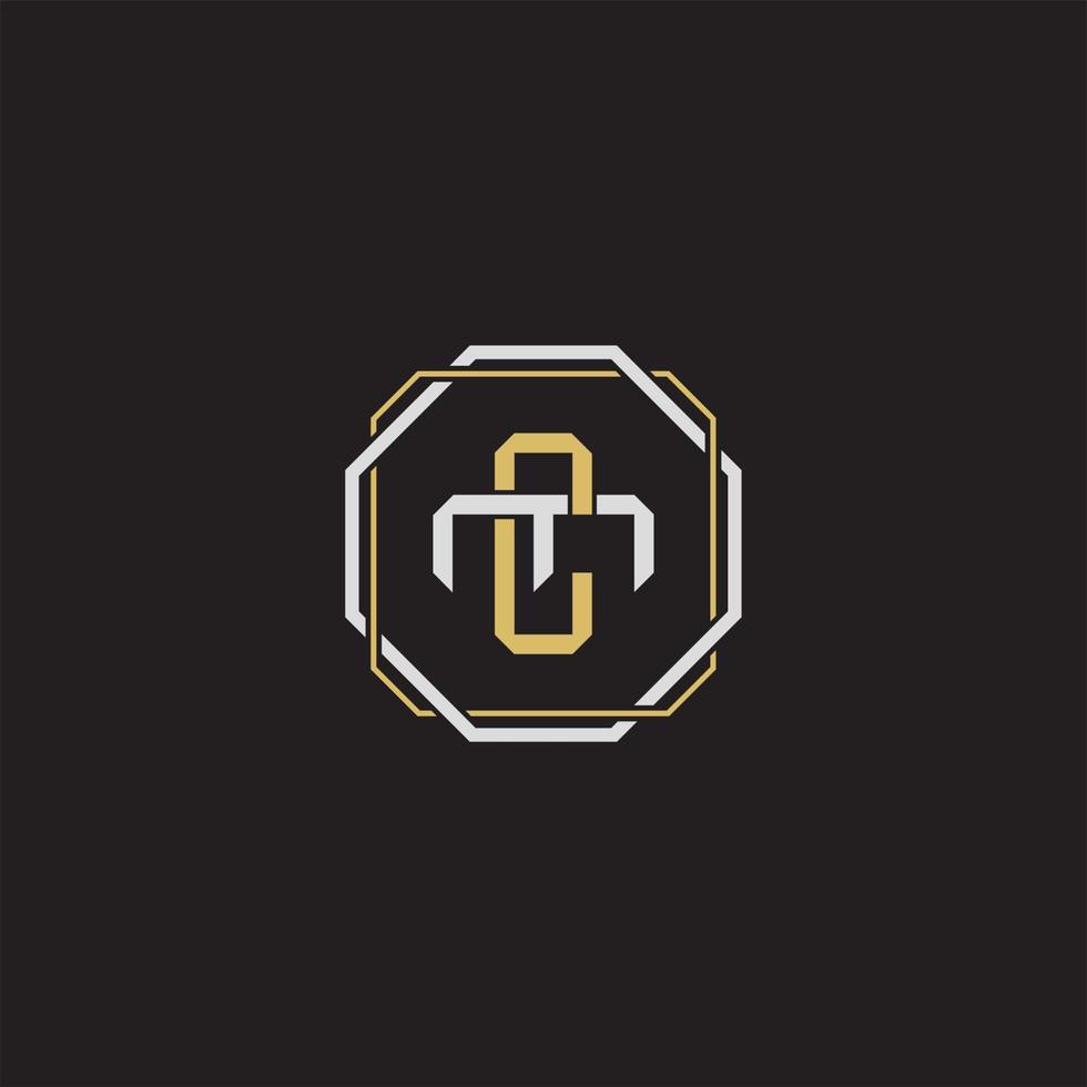 CM Initial letter overlapping interlock logo monogram line art style vector