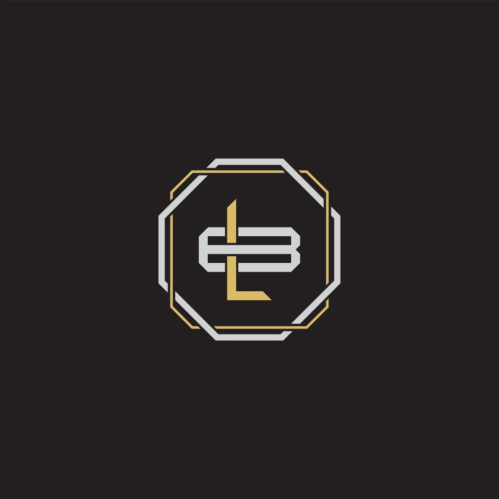 LB Initial letter overlapping interlock logo monogram line art style vector