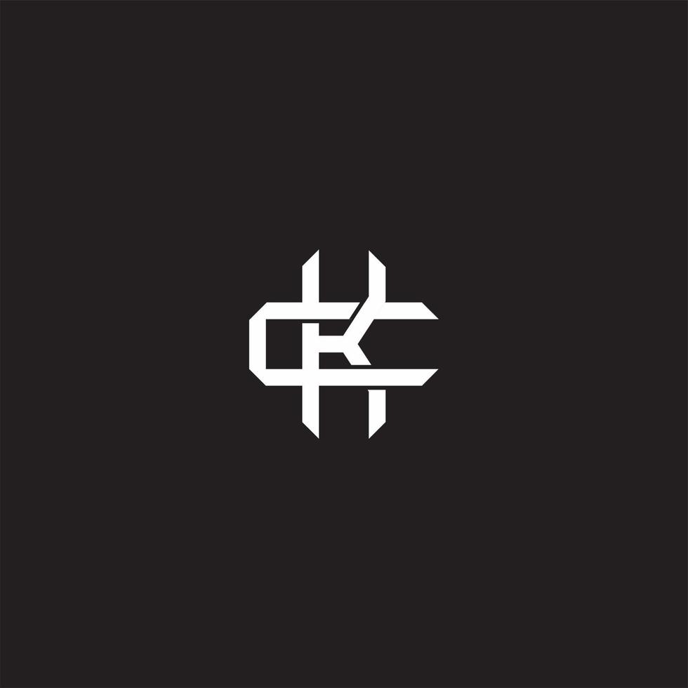 Initial letter overlapping interlock logo monogram line art style vector
