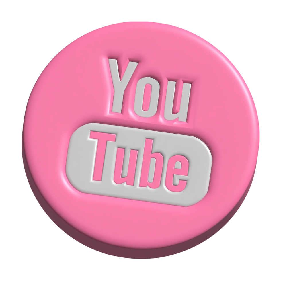 3d lcon logo di Youtube png