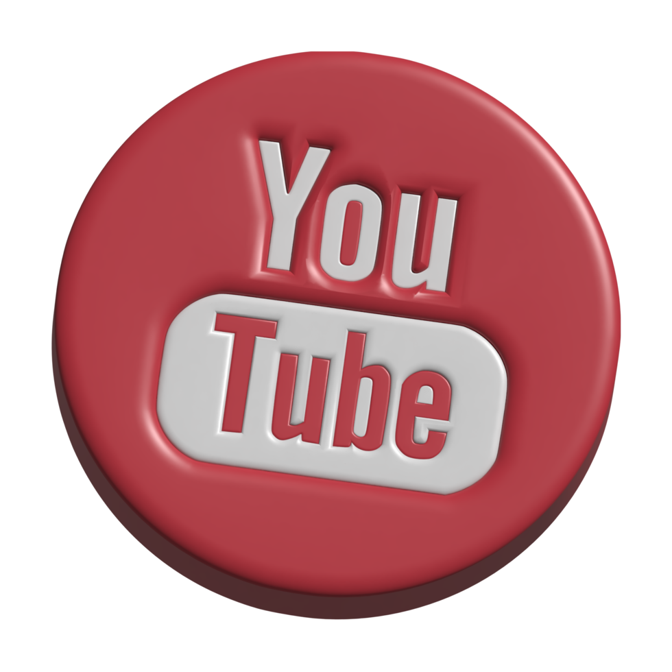 3d lcon logo de Youtube png