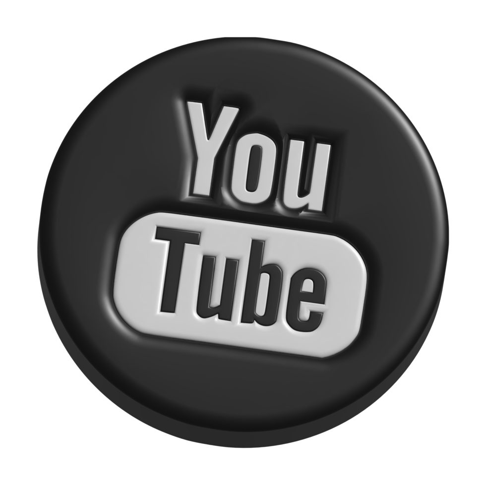 3d lcon logo of youtube png