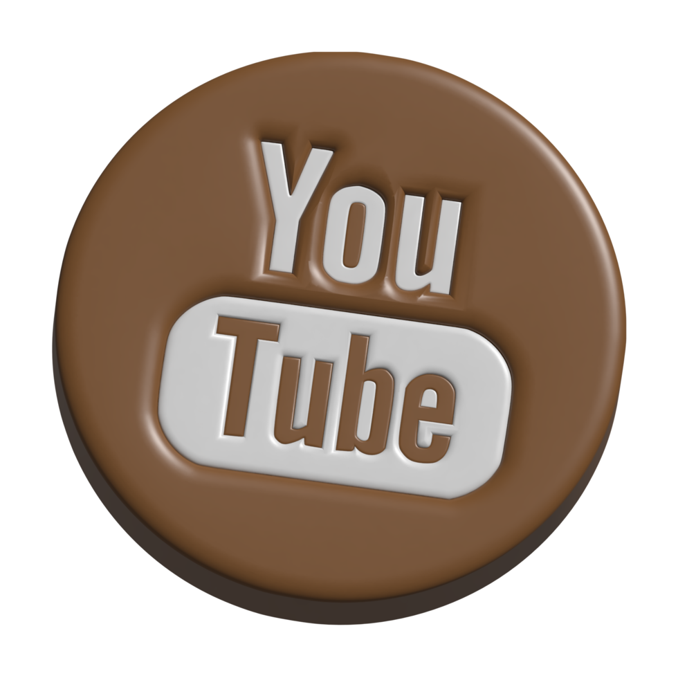 3d lcon logo of youtube png