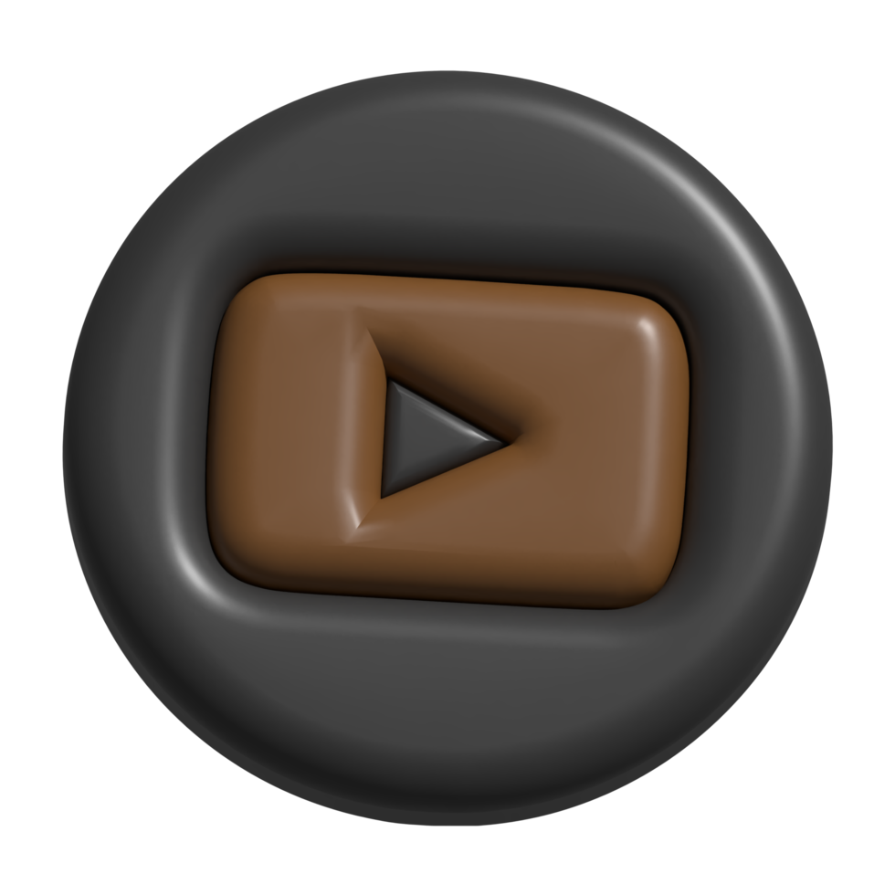 3d lcon logotyp av Youtube png