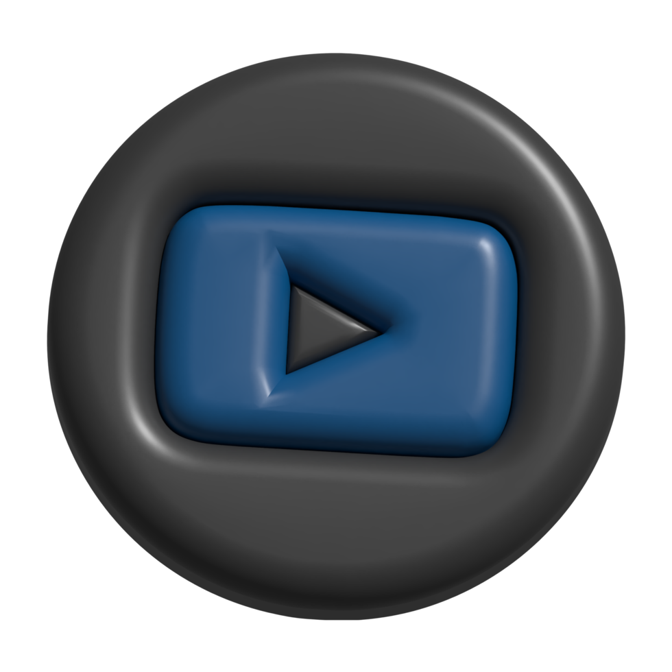 3d lcon logo de Youtube png