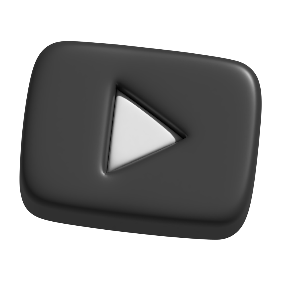 3d ícone logotipo do Youtube png