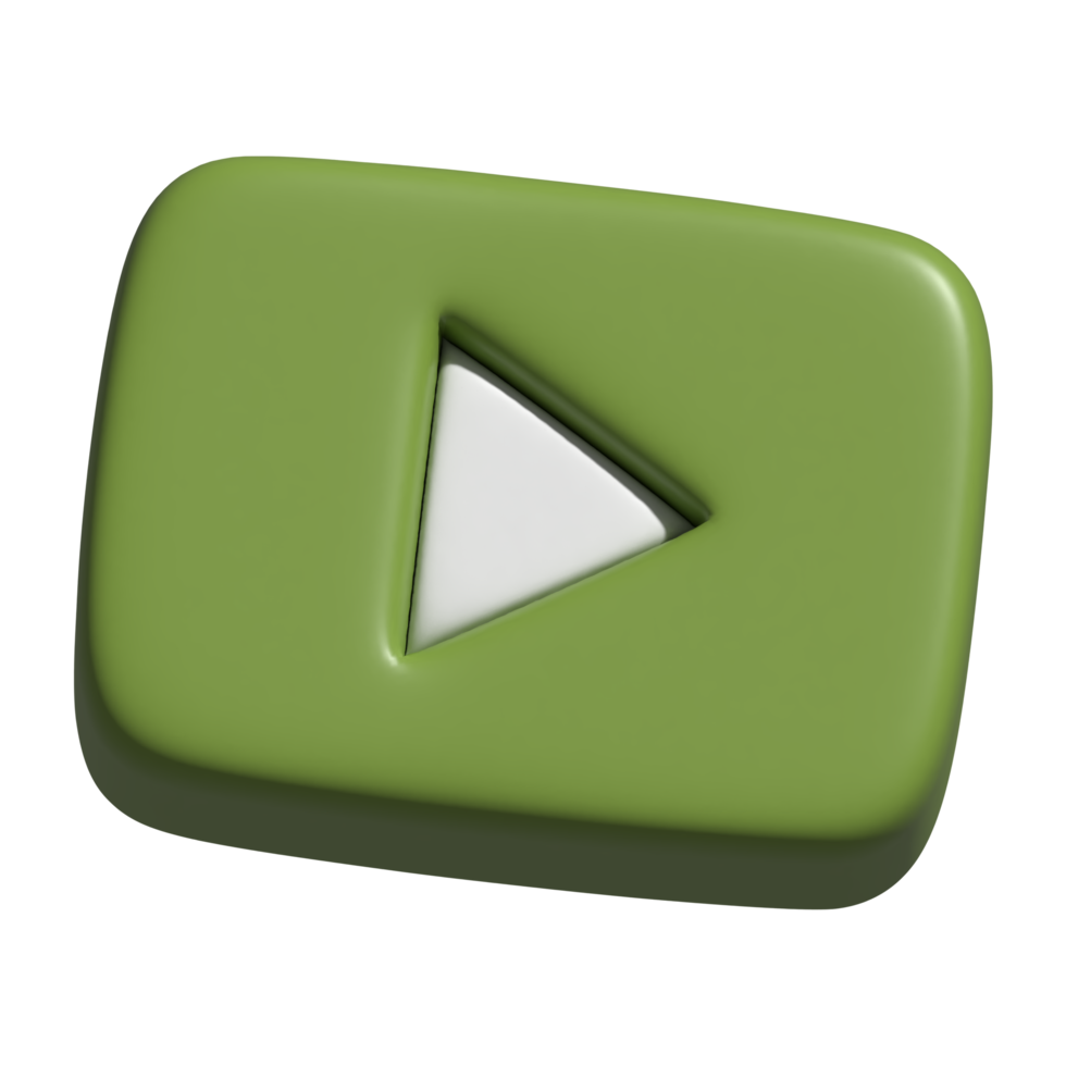 3d lcon logo of youtube png