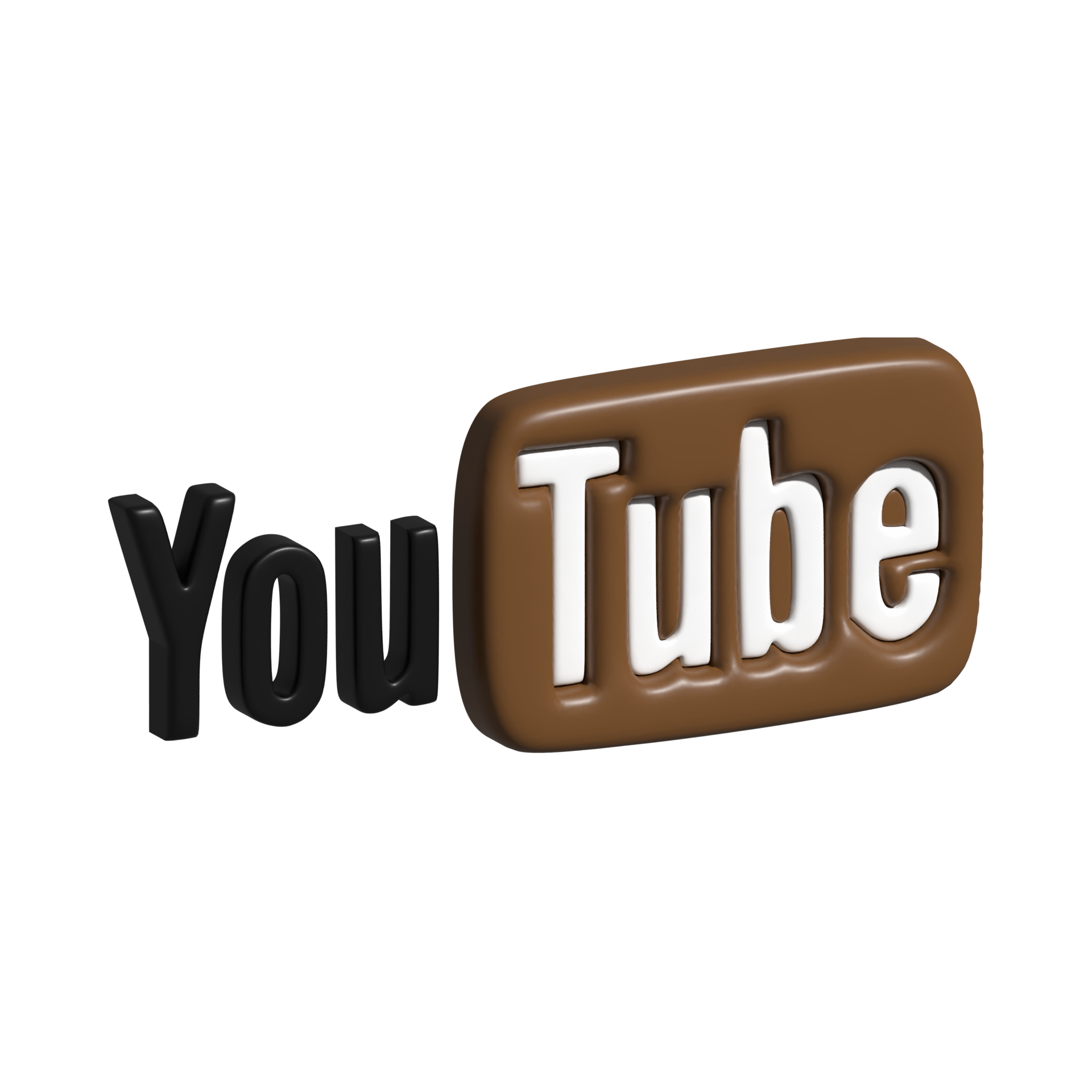 3d lcon logo of youtube 21100500 PNG