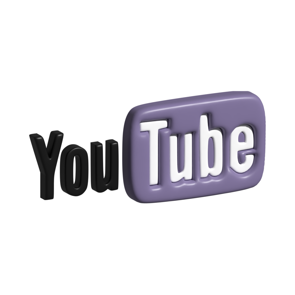 3d lcon logotyp av Youtube png