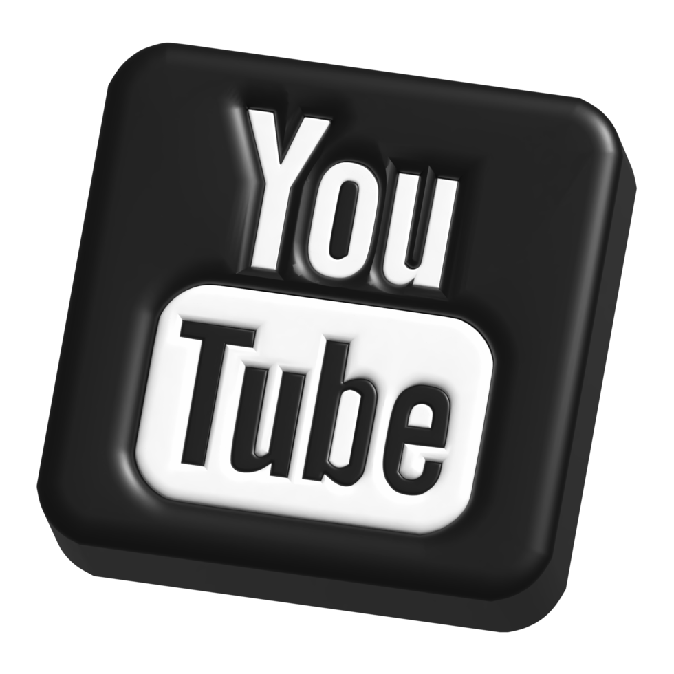 3d lcon logo of youtube png