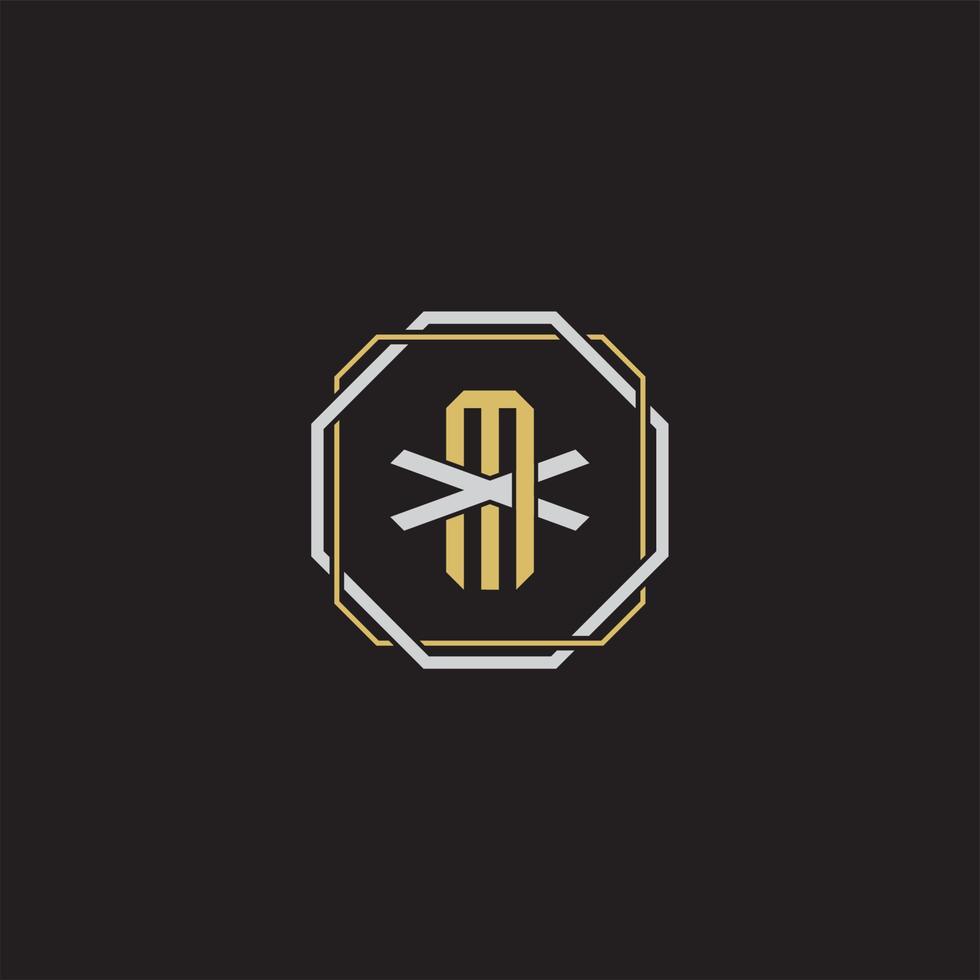 MX Initial letter overlapping interlock logo monogram line art style vector