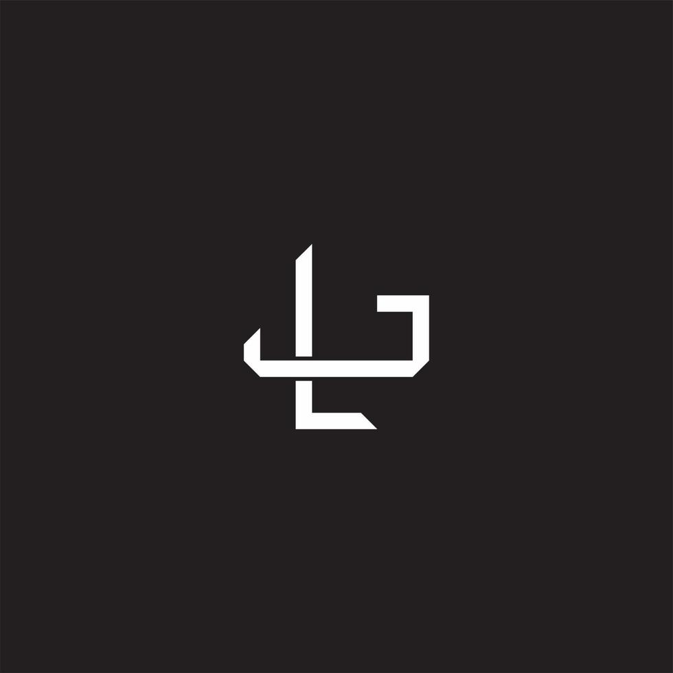 LJ Initial letter overlapping interlock logo monogram line art style vector