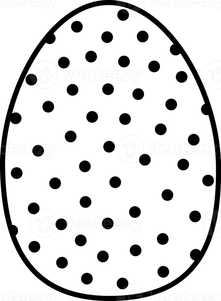 Pâques Oeuf contour avec polka points png