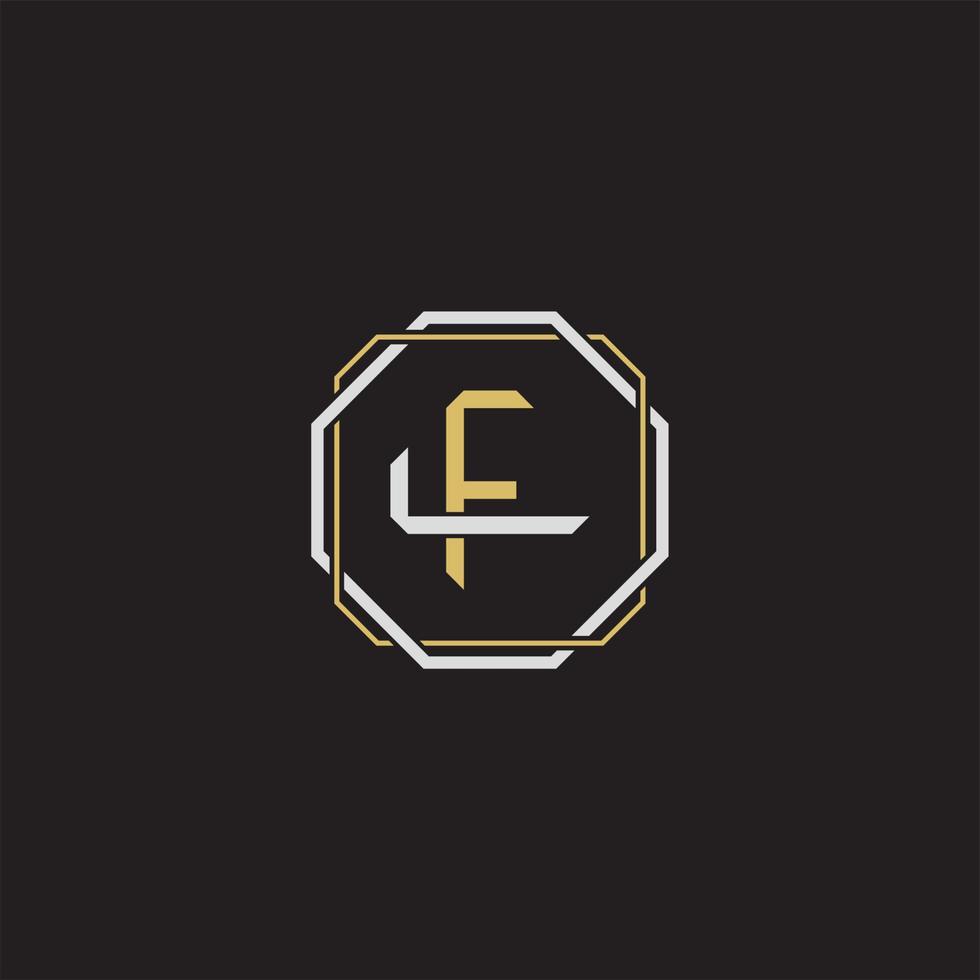 FL Initial letter overlapping interlock logo monogram line art style vector