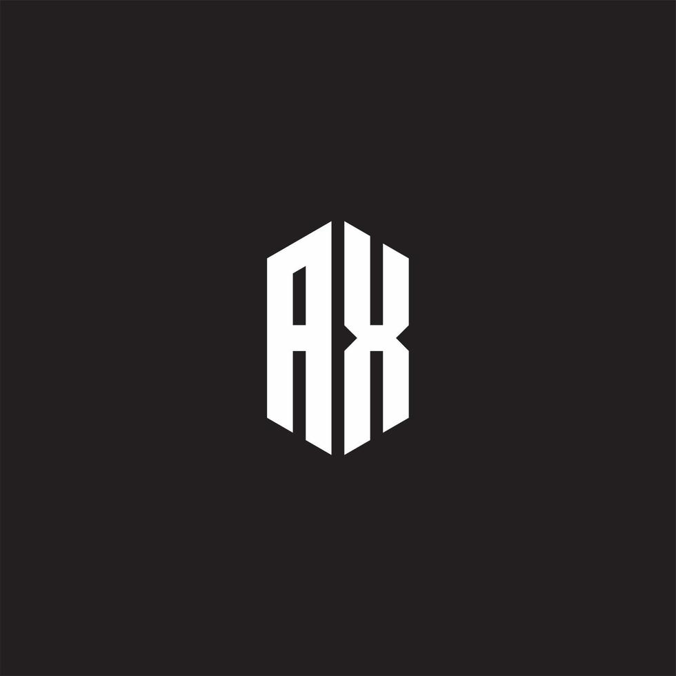 Logo monogram with hexagon shape style design template vector