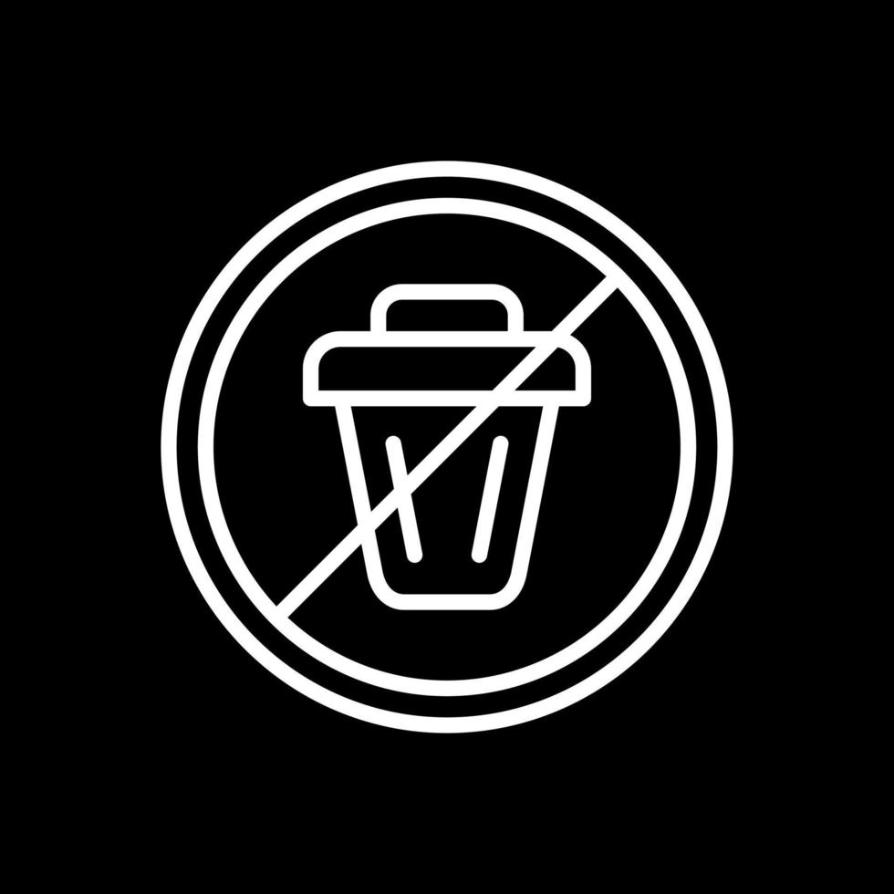 diseño de icono de vector de no tirar basura