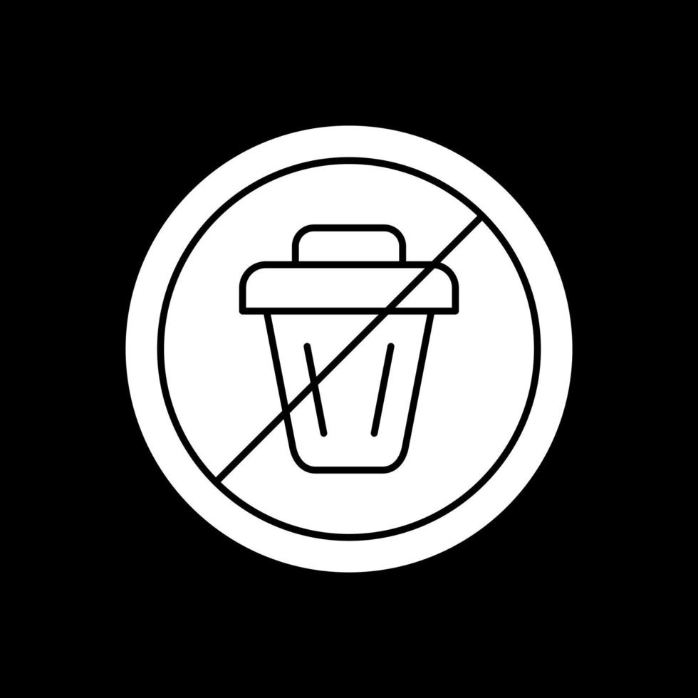 diseño de icono de vector de no tirar basura