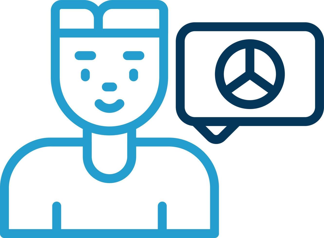 Peace Chat Vector Icon Design