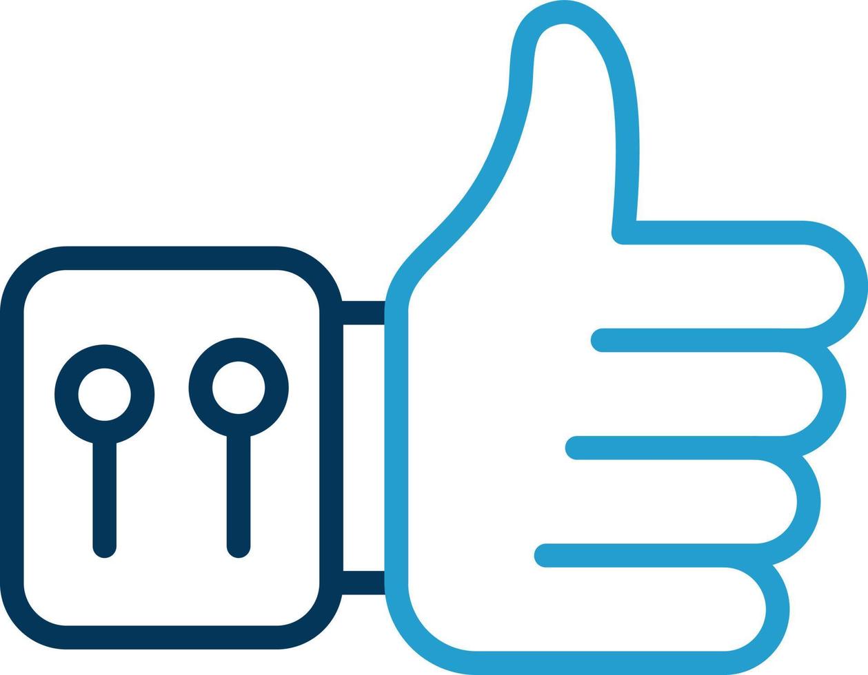 Thumbs Up Vector Icon Design