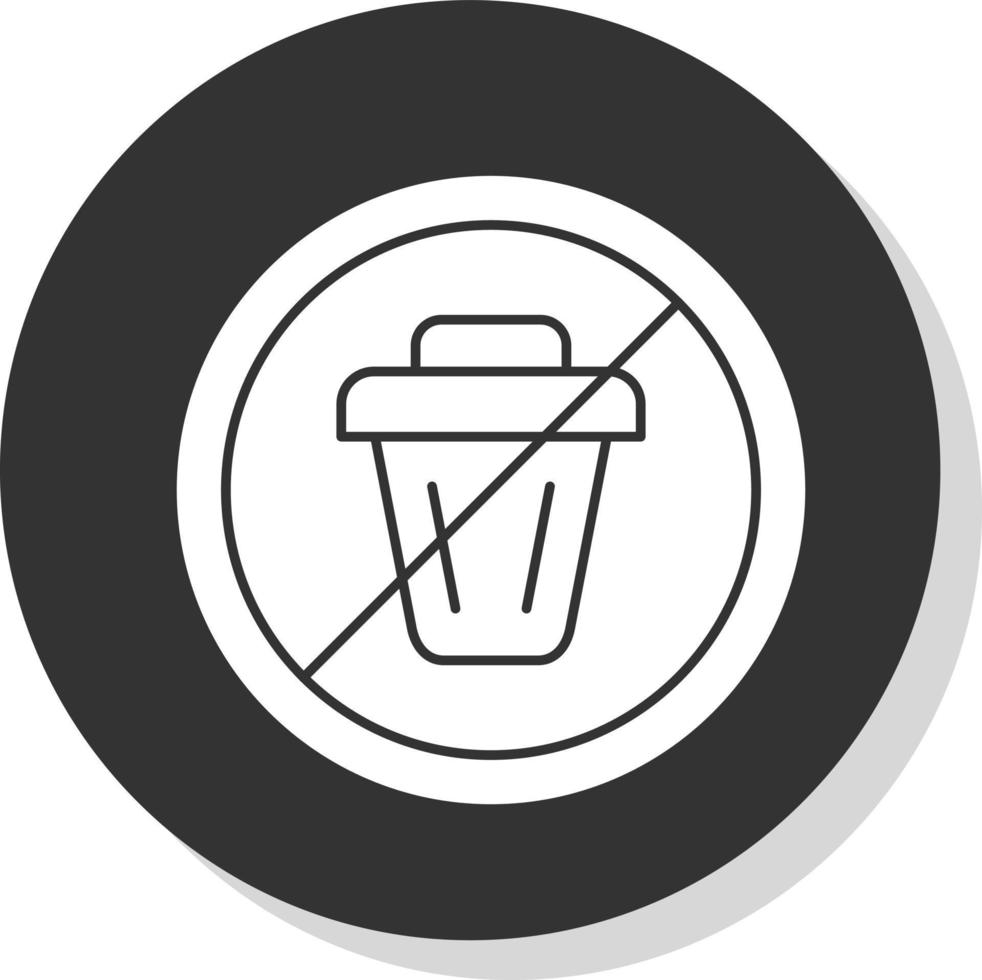 diseño de icono de vector de no tirar basura