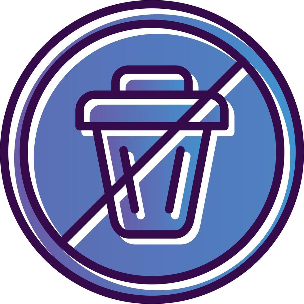No Littering Vector Icon Design