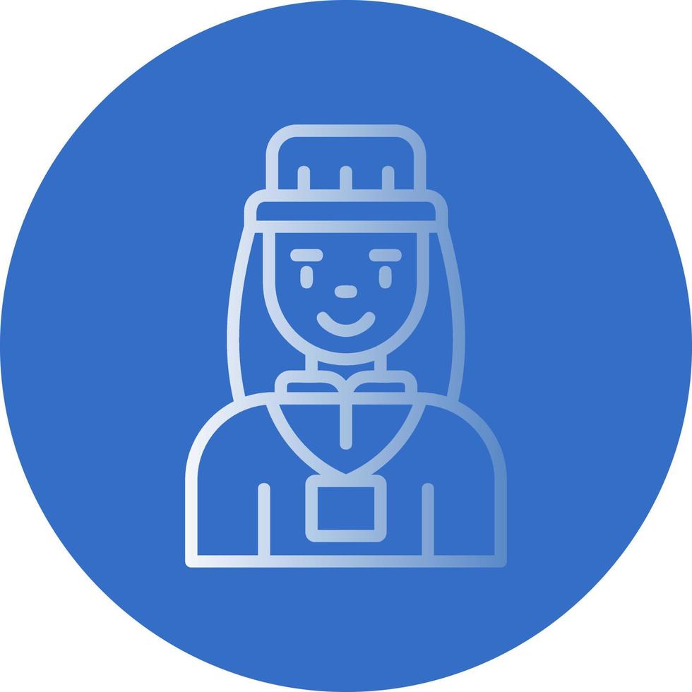 Tour Guide Woman Vector Icon Design
