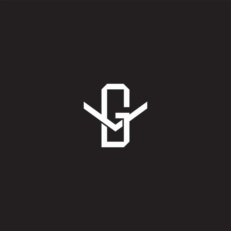 Initial letter overlapping interlock logo monogram line art style vector