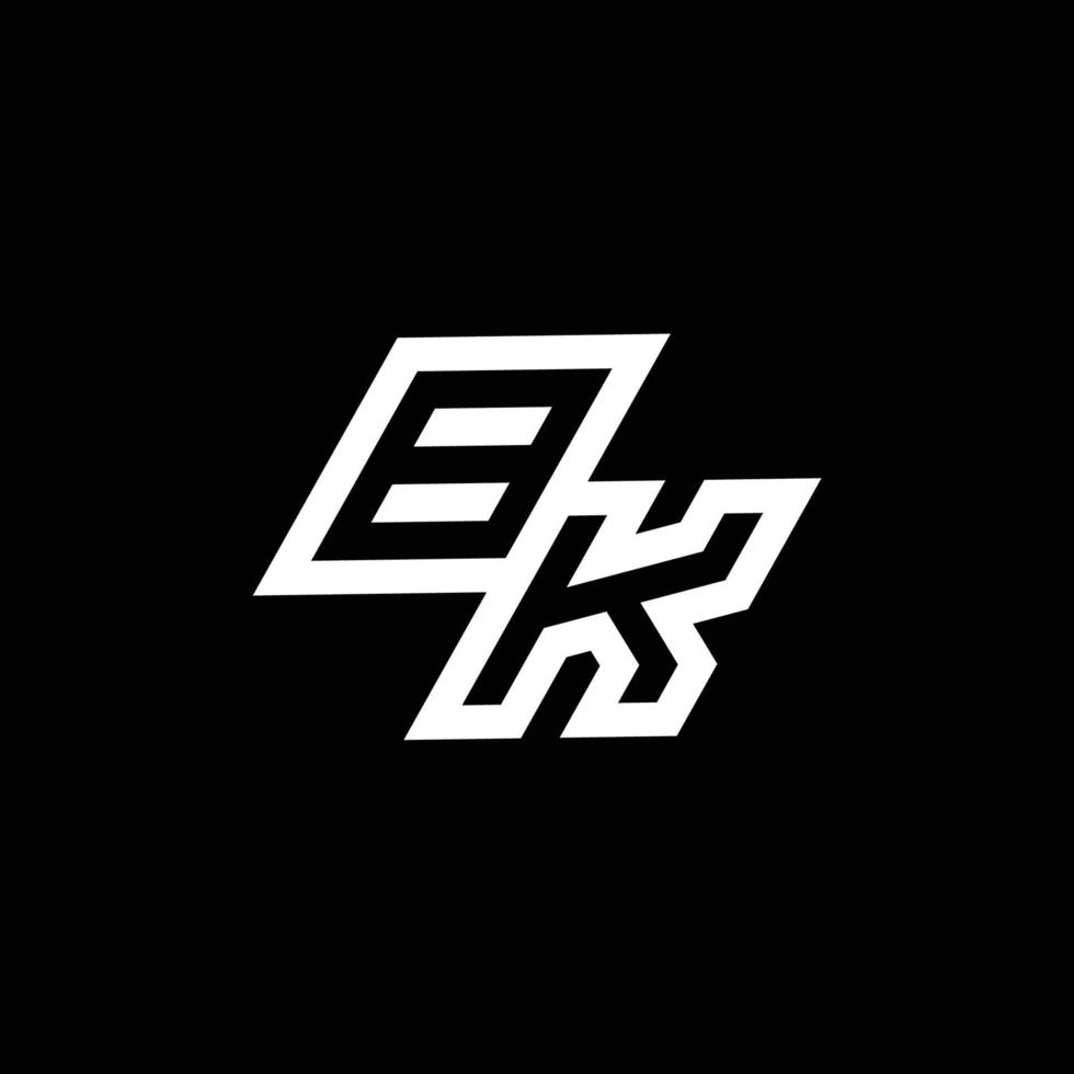 BK logo monogram with up to down style negative space design template vector