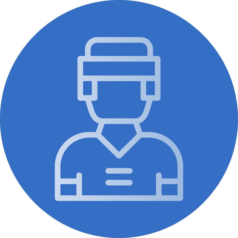 Hockey Player Man Vector Icon Design
