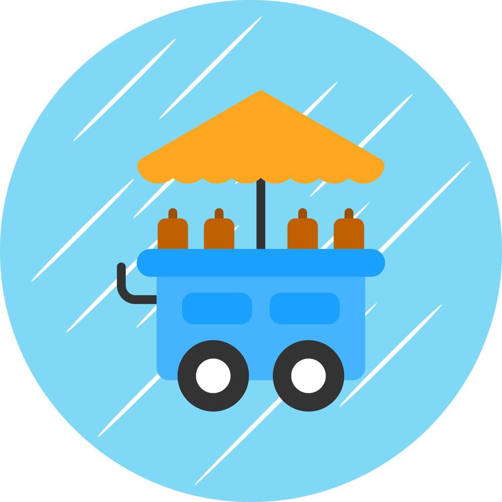 Food Cart Vector Icon Design