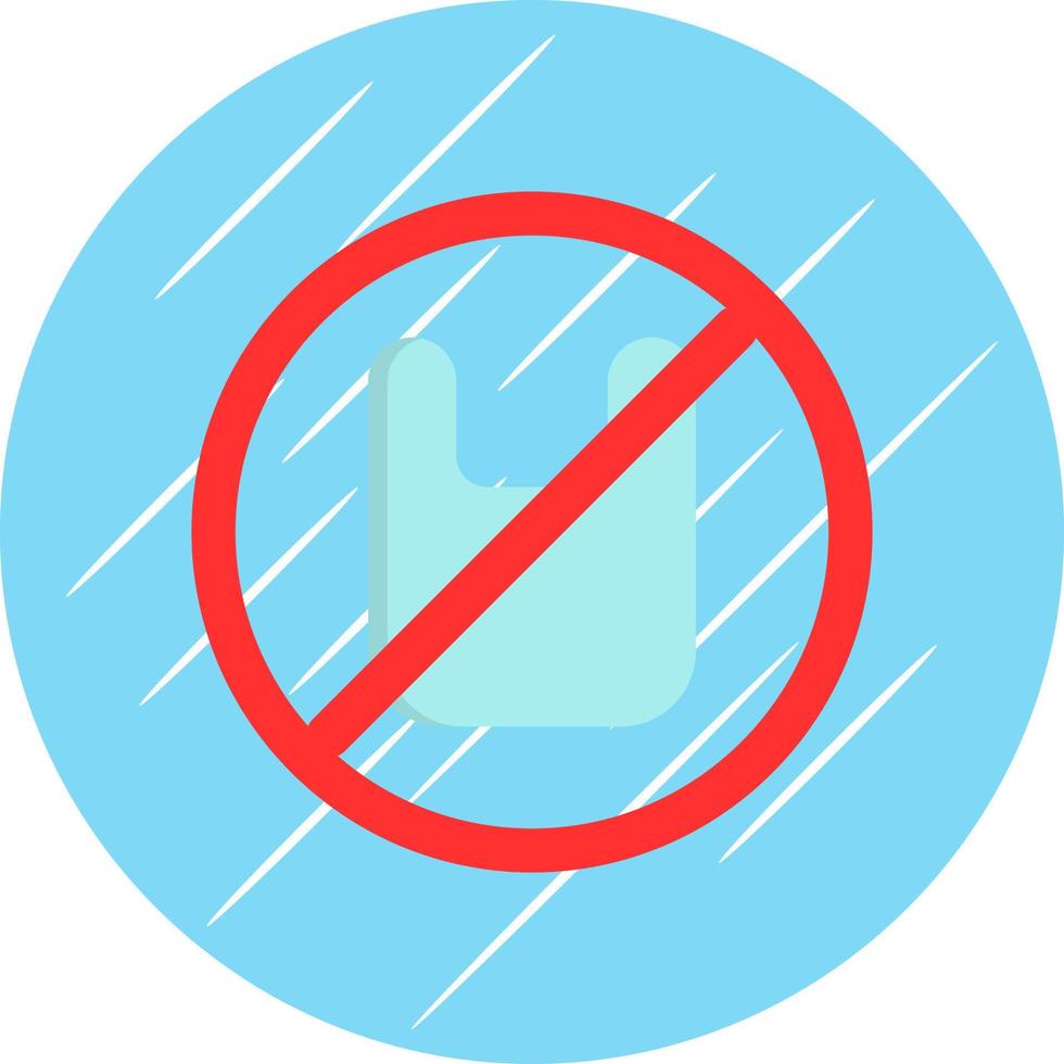 No Plastic Bags Vector Icon Design