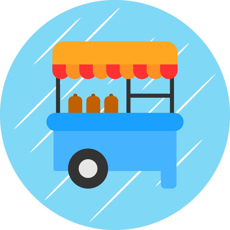 Food Cart Vector Icon Design