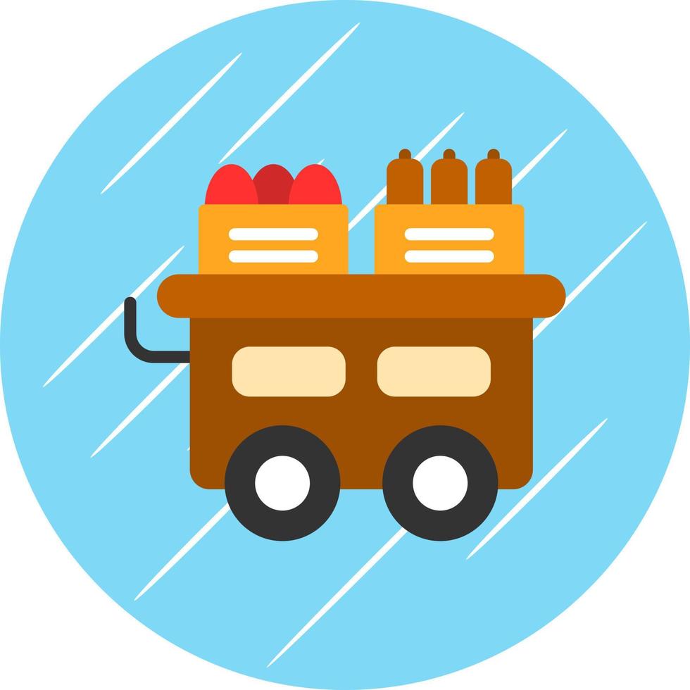 Food Cart Vector Icon Design