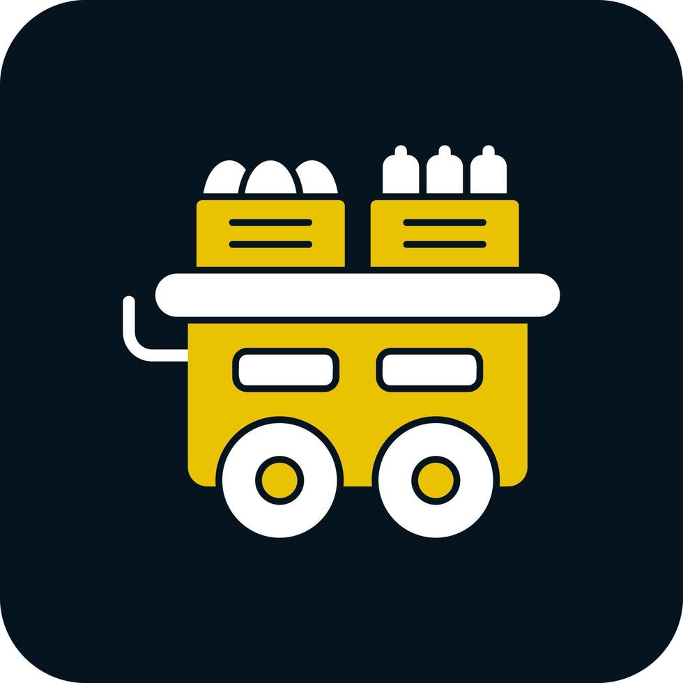 Food Cart Vector Icon Design